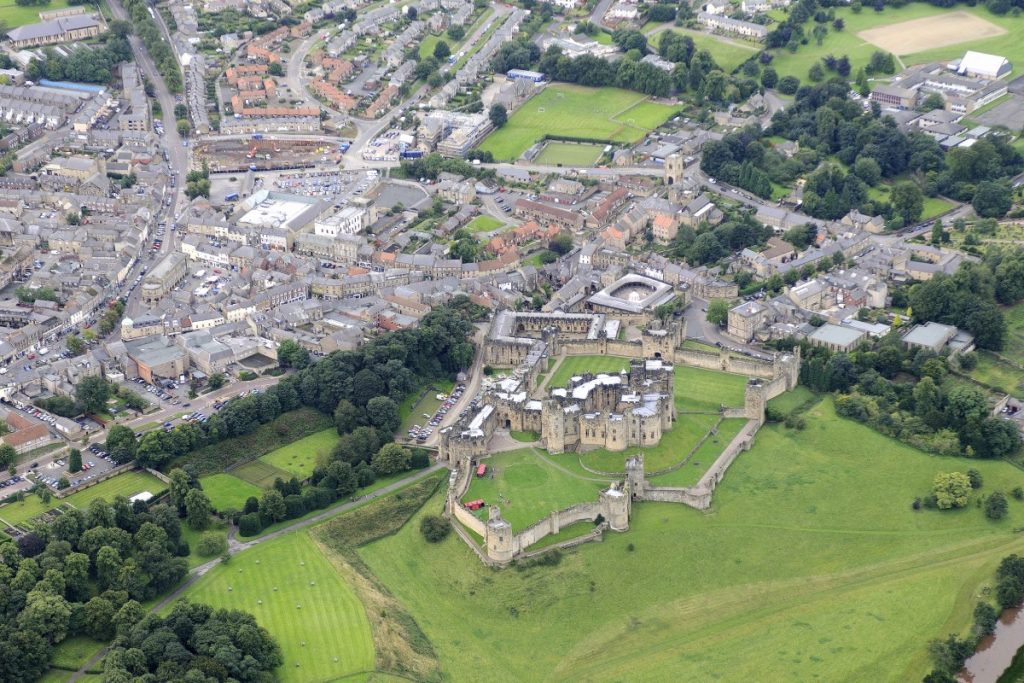 Alnwick Castle Aerial View