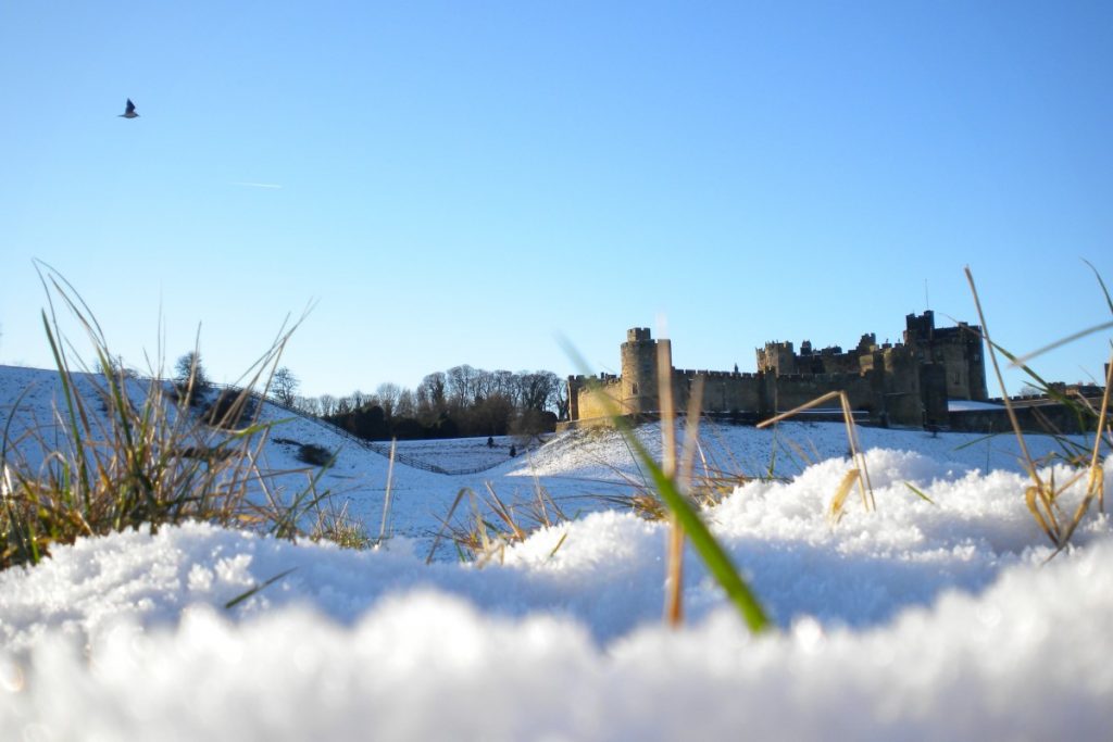 Alnwick Castle Winter Scene