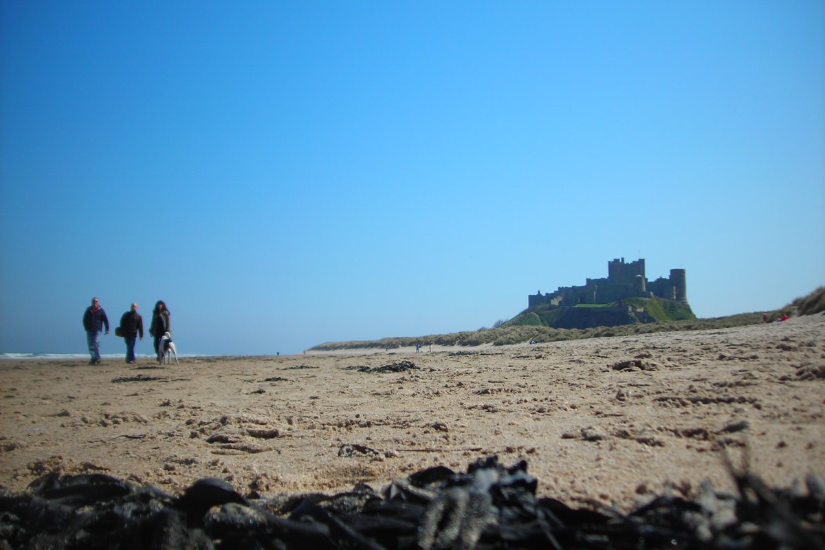 Bamburgh Castle from the beach