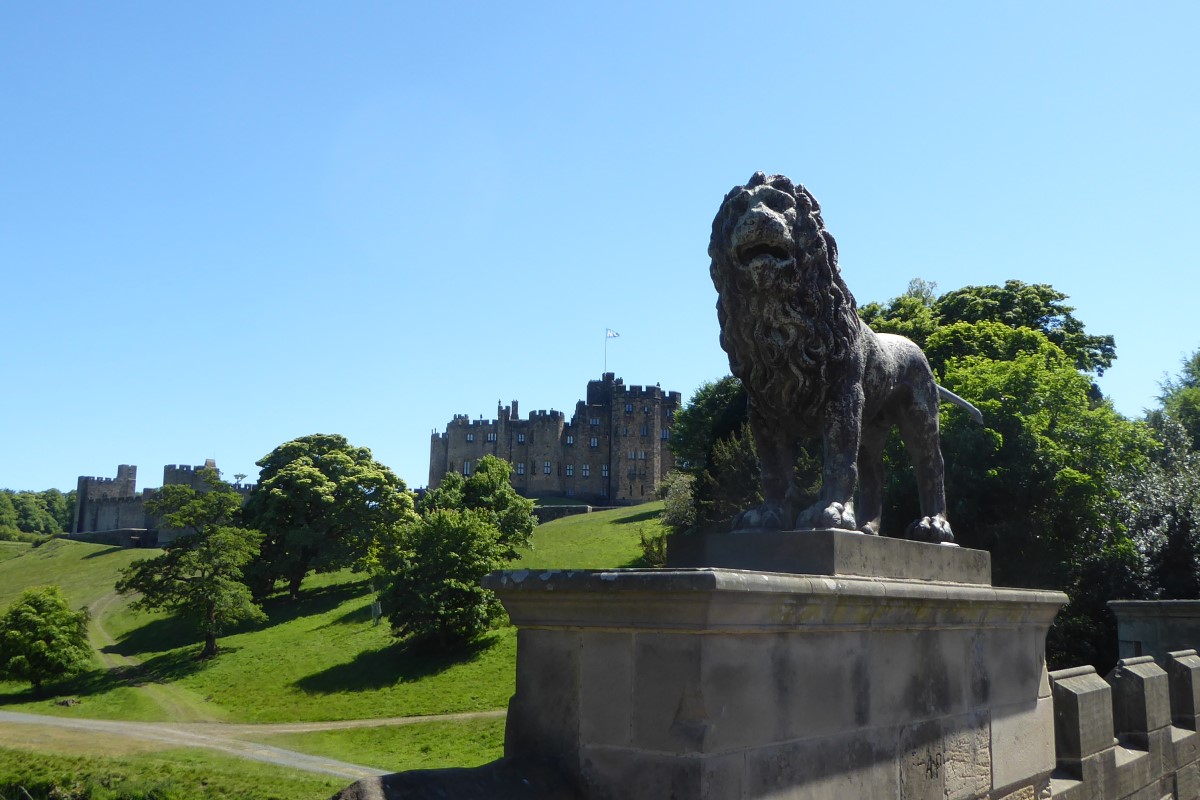 Alnwick Castle Lion Statue